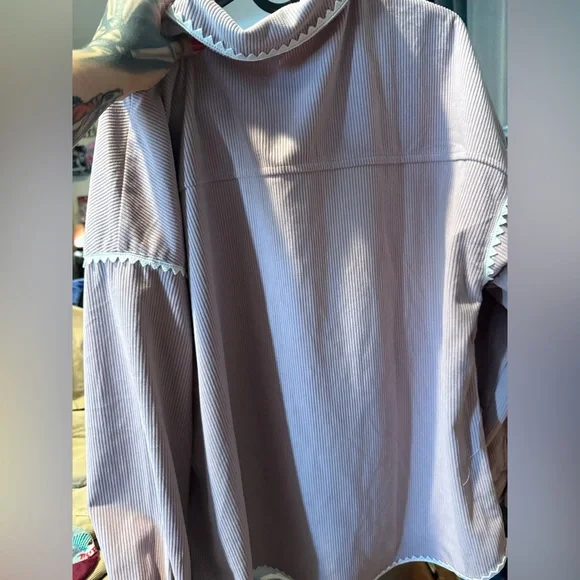 Sold: Womens Corduroy Shacket Jacket w/Buttons Oversized Blouses w/pockets Sz.L - Picture 7 of 9